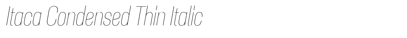 Itaca Condensed Thin Italic image